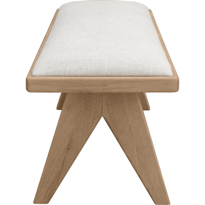 Modus Furniture Sumire Upholstered Bench in Ginger and Natural Linen 655450458231 QETW80 Image 2