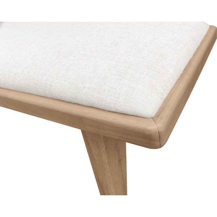 Modus Furniture Sumire Upholstered Bench in Ginger and Natural Linen 655450458231 QETW80 Image 3