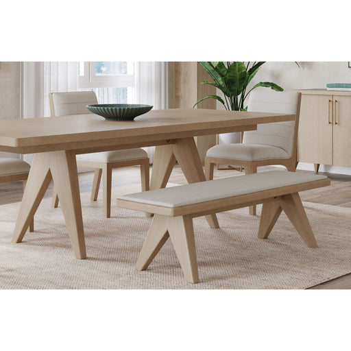 Modus Furniture Sumire Upholstered Bench in Ginger and Natural Linen 655450458231 QETW80 Image 4