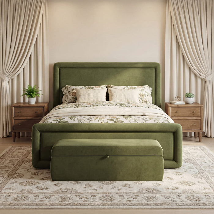 Modus Furniture Summit Uph Bed  Moss  WG2JH  Image 1