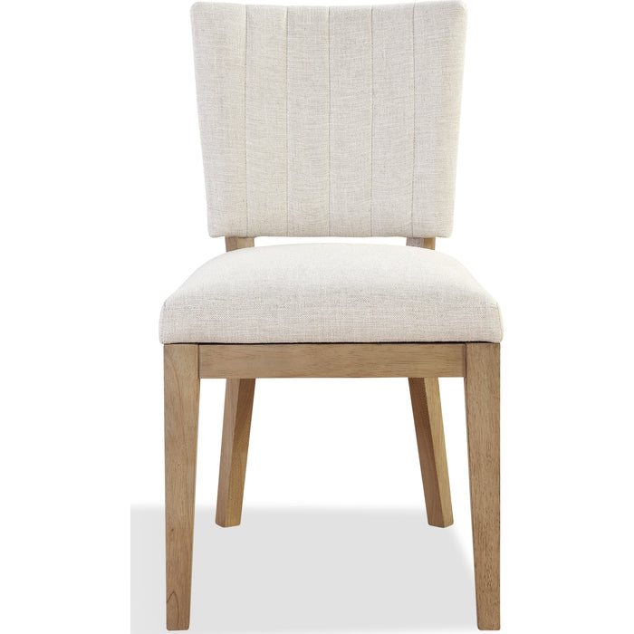 Modus Furniture Sumner Channel Back Upholstered Dining Chair in Natural 655450401510 NDMT64 Image 1