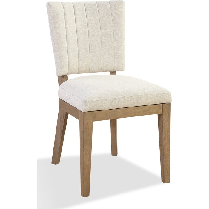 Modus Furniture Sumner Channel Back Upholstered Dining Chair in Natural 655450401510 NDMT64 Image 2