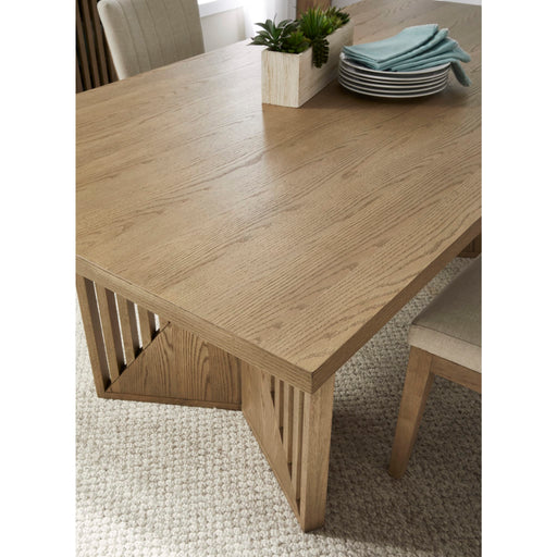 Modus Sumner Double Pedestal Oak Dining Table in NaturalImage 1
