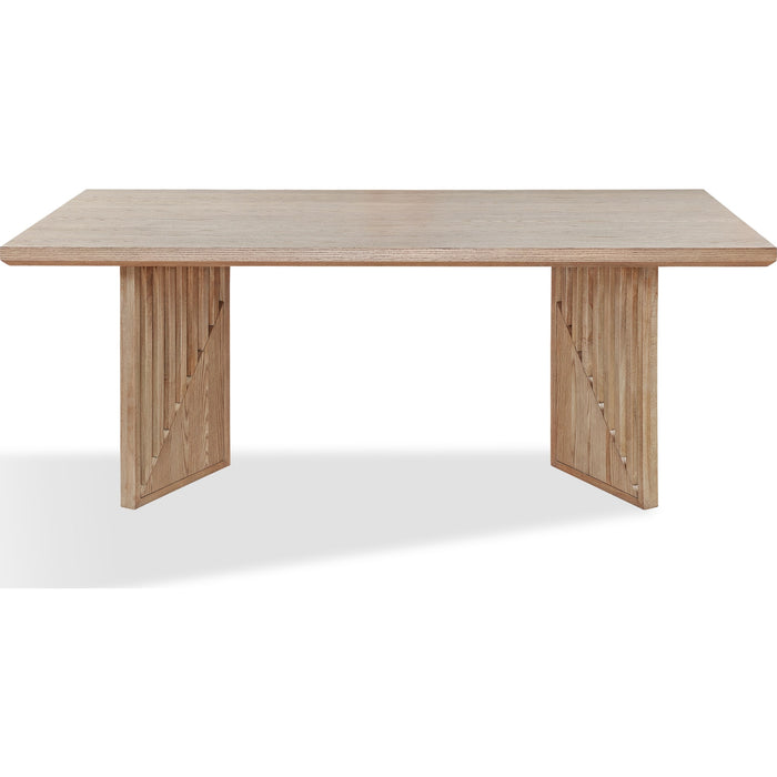 Modus Furniture Sumner Double Pedestal Oak Dining Table in Natural 655450401497 NDMT60 Image 2