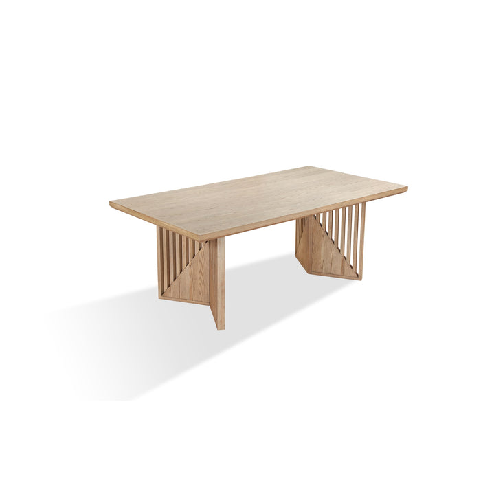 Modus Sumner Double Pedestal Oak Dining Table in Natural Image 3