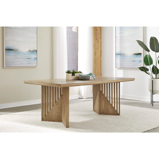Modus Sumner Double Pedestal Oak Dining Table in Natural Main Image
