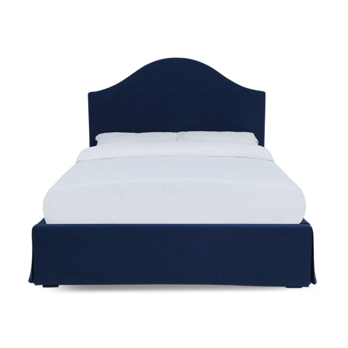 Modus Sur Skirted Footboard Storage Panel Bed in NavyImage 4