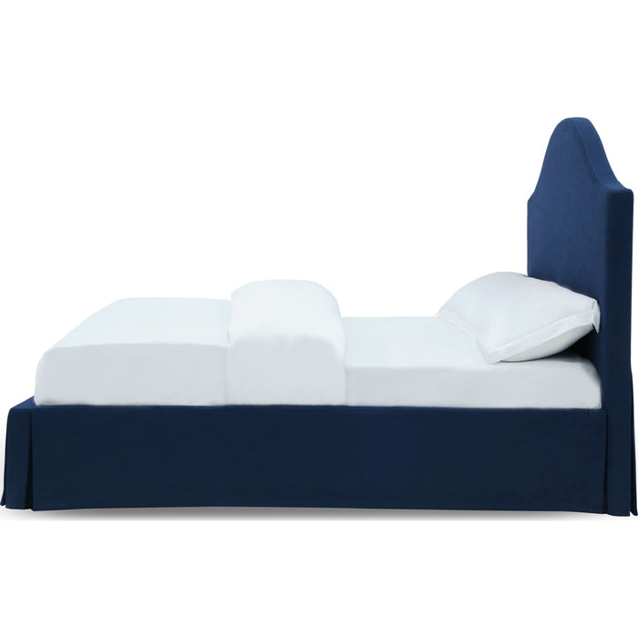 Modus Furniture Sur Skirted Footboard Storage Panel Bed in Navy  CBD5J 6 Image 5
