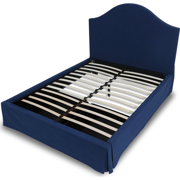 Modus Furniture Sur Skirted Footboard Storage Panel Bed in Navy  CBD5J 6 Image 6