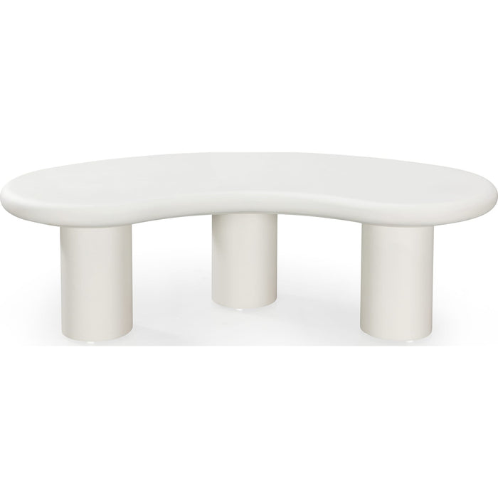 Modus Furniture Sven Tall Wooden Coffee Table in Rice 655450446948 QTUJ21L Image 1