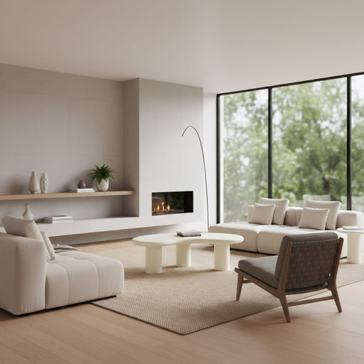 Modus Furniture Sven Tall Wooden Coffee Table in Rice 655450446948 QTUJ21L Image 5