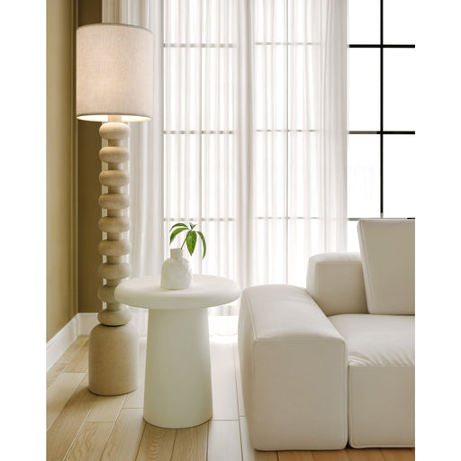 Modus Furniture Sven Wooden End Table in Rice 655450446979 QTUJ22 Main Image