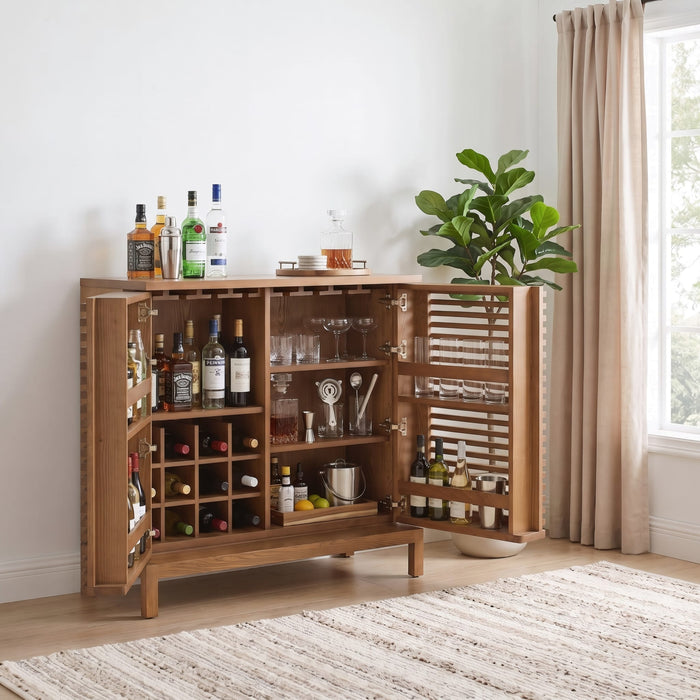 Modus Furniture Tanner Bar Cabinet  Flaxen 655450503399 QPUD80 Image 8