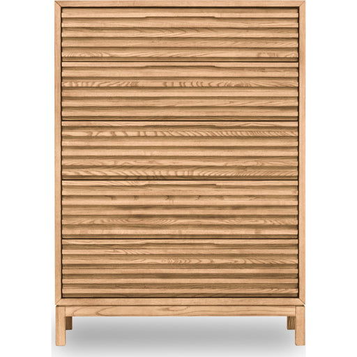 Modus Furniture Tanner Five Drawer Ash Wood Chest in Flaxen 655450444494 QPUD84 Image 1