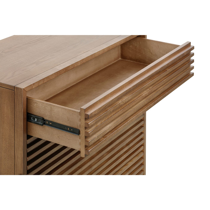 Modus Tanner Five Drawer Ash Wood Chest in Roux Image 4