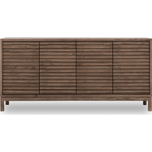 Modus Furniture Tanner Four Door Slatted Ash Sideboard in Chicory 655450579813 QP8C79 Image 1
