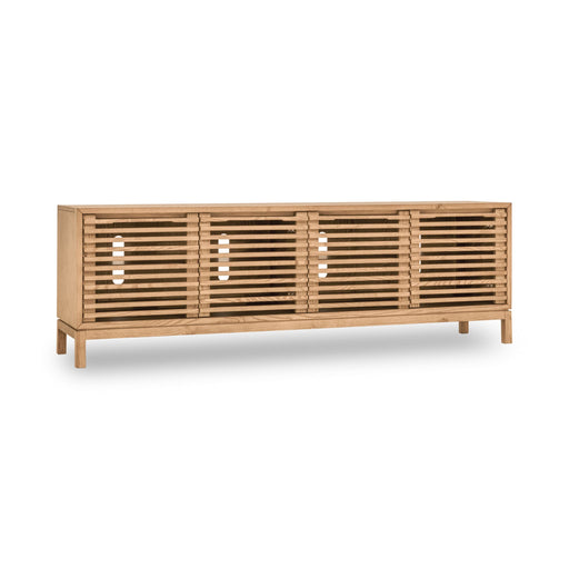 Modus Tanner Four Door Solid Ash Media Console in FlaxenImage 1