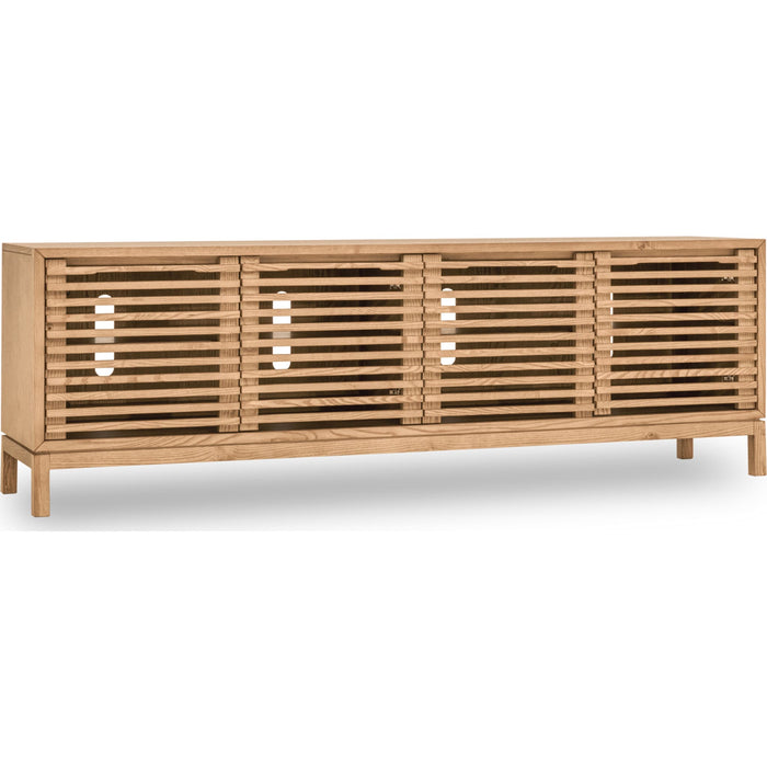 Modus Furniture Tanner Four Door Solid Ash Media Console in Flaxen 655450445392 QPUD26 Image 2