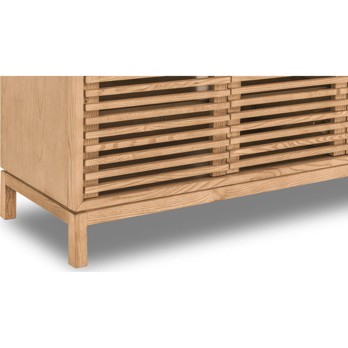 Modus Furniture Tanner Four Door Solid Ash Media Console in Flaxen 655450445392 QPUD26 Image 5