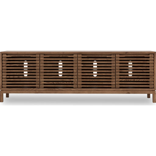 Modus Furniture Tanner Four Door Solid Ash Media Console in Roux 655450445408 QPUA26 Image 1