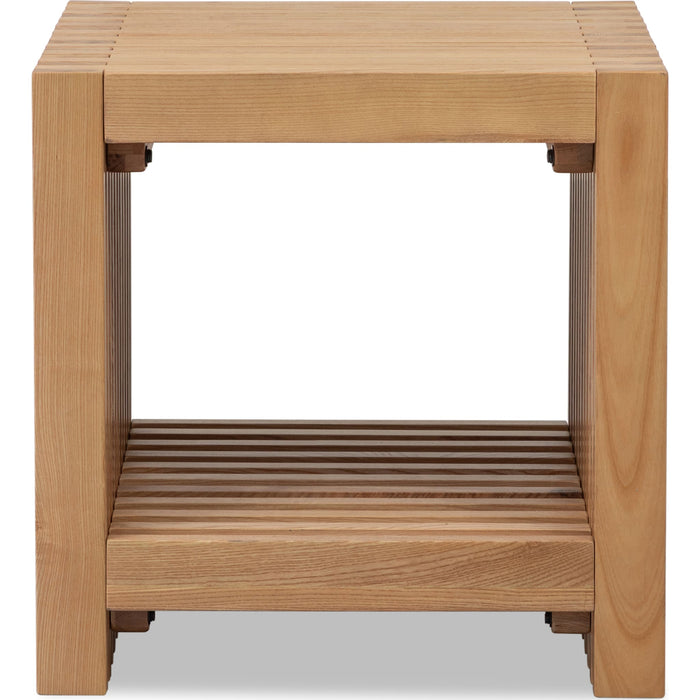 Modus Furniture Tanner Side Table  Flaxen 655450503481 QPUD22 Main Image