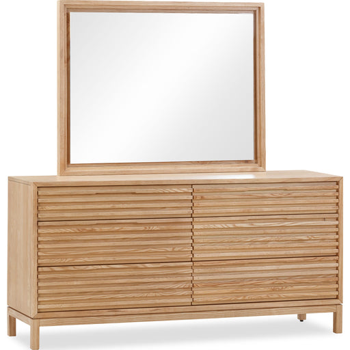 Modus Furniture Tanner Six Drawer Ash Wood Dresser in Flaxen 655450444470 QPUD82 Image 1