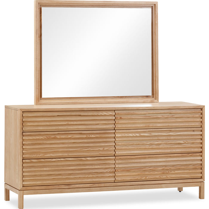 Modus Furniture Tanner Six Drawer Ash Wood Dresser in Flaxen 655450444470 QPUD82 Image 1