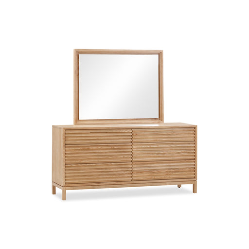Modus Tanner Six Drawer Ash Wood Dresser in Flaxen Image 1