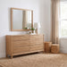 Modus Furniture Tanner Six Drawer Ash Wood Dresser in Flaxen 655450444470 QPUD82 Main Image