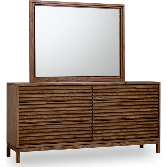 Modus Furniture Tanner Six Drawer Ash Wood Dresser in Roux 655450444944 QPUA82 Image 1