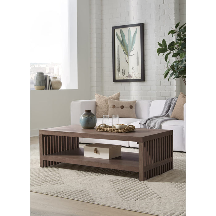 Modus Furniture Tanner Slatted Ash Coffee Table in Chicory 655450579769 QP8C21 Main Image