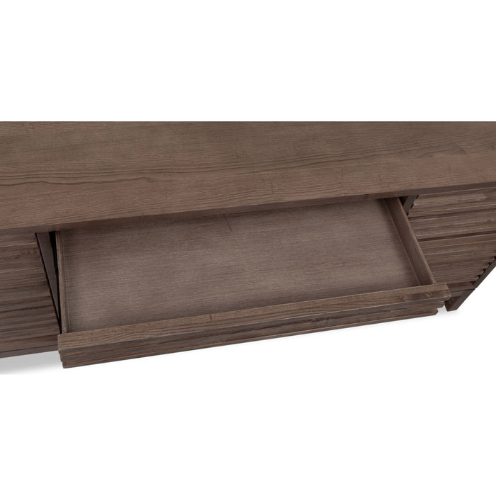 Modus Furniture Tanner Slatted Ash File Drawer Desk in Chicory 655450579790 QP8C11 Image 4