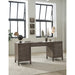 Modus Furniture Tanner Slatted Ash File Drawer Desk in Chicory 655450579790 QP8C11 Main Image