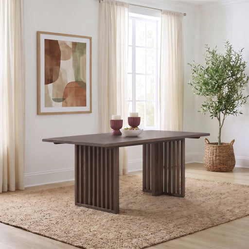 Modus Furniture Tanner Slatted Base Ash Dining Table in Chicory 655450579783 QP8C60 Main Image