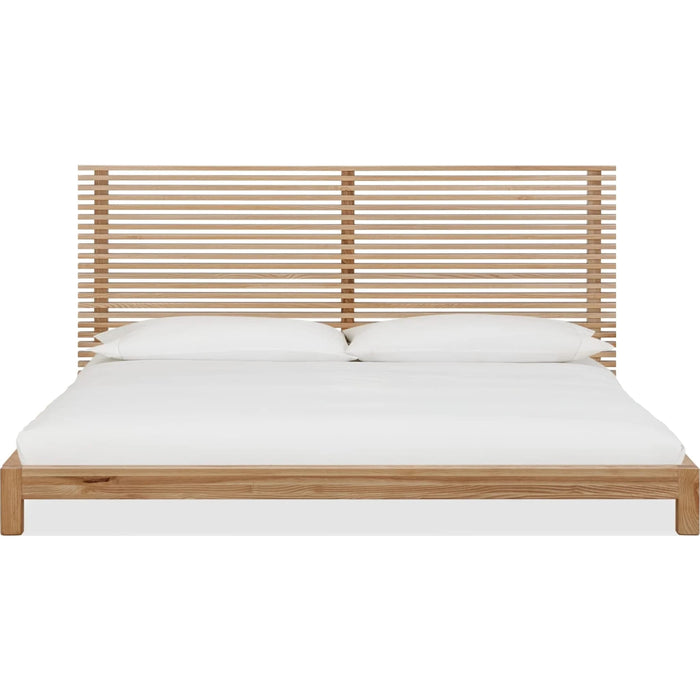 Modus Furniture Tanner Solid Ash Platform Bed in Flaxen  QPUDH  Image 1