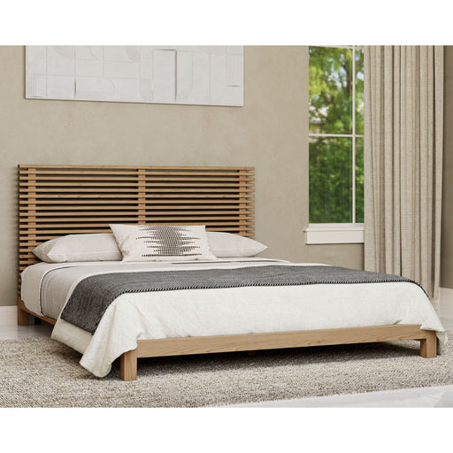 Modus Furniture Tanner Solid Ash Platform Bed in Flaxen  QPUDH  Main Image