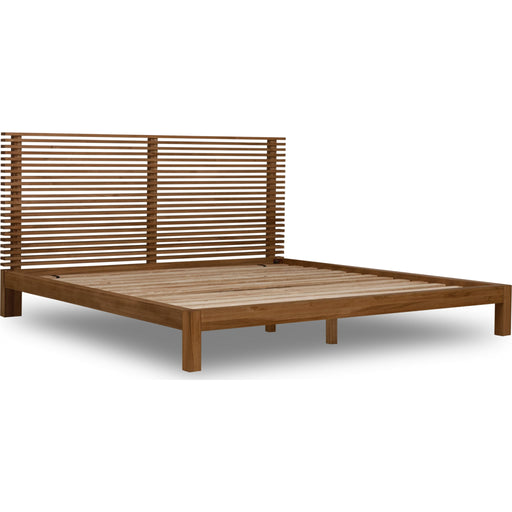 Modus Furniture Tanner Solid Ash Platform Bed in Roux  QPUAH  Image 4