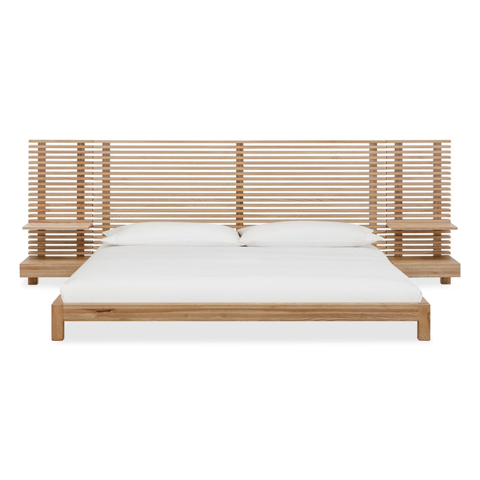Modus Tanner Solid Ash Wall Bed with Integrated Nightstands in Flaxen Main Image