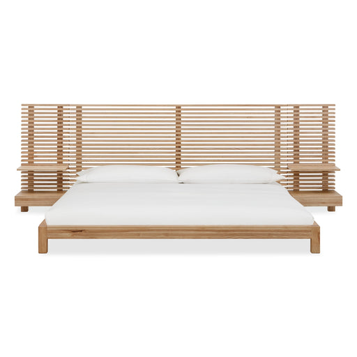 Modus Tanner Solid Ash Wall Bed with Integrated Nightstands in Flaxen Main Image