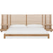 Modus Furniture Tanner Solid Ash Wall Bed with Integrated Nightstands in Flaxen  QPUDJ  Image 1