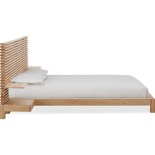 Modus Furniture Tanner Solid Ash Wall Bed with Integrated Nightstands in Flaxen  QPUDJ  Image 2