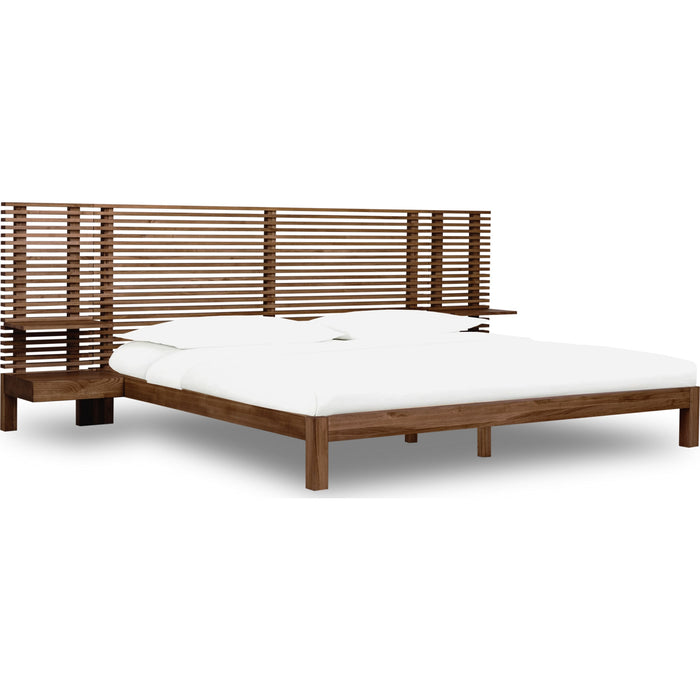 Modus Furniture Tanner Solid Ash Wall Bed with Integrated Nightstands in Roux  QPUAJ  Image 3