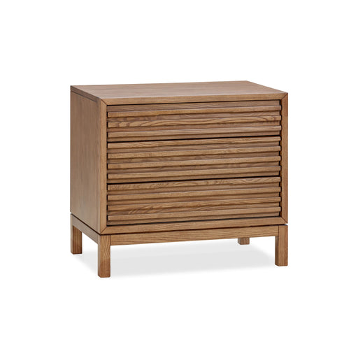 Modus Tanner Three Drawer Ash Wood Nightstand in RouxImage 1