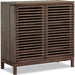 Modus Furniture Tanner Two Door Slatted Ash Bar Cabinet in Chicory 655450579745 QP8C80 Image 3