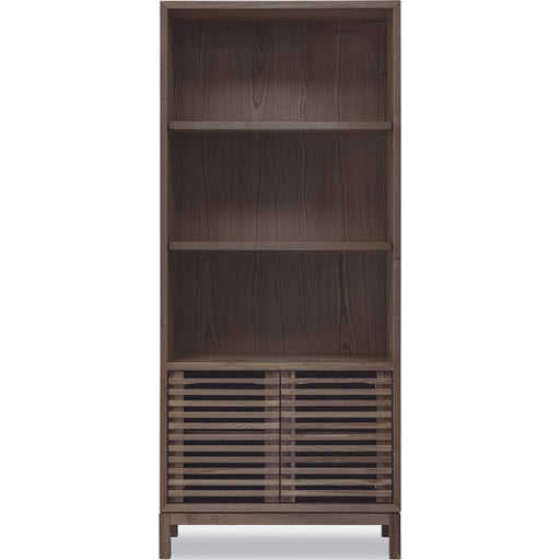 Modus Furniture Tanner Two Door Slatted Ash Bookcase in Chicory 655450579776 QP8C19 Image 1