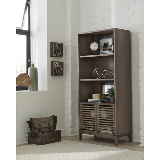 Modus Furniture Tanner Two Door Slatted Ash Bookcase in Chicory 655450579776 QP8C19 Main Image