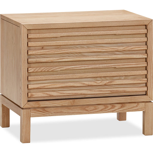 Modus Furniture Tanner Two Drawer Ash Wood Nightstand in Flaxen 655450444456 QPUD81 Image 4