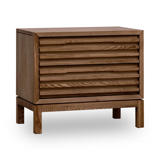 Modus Tanner Two Drawer Ash Wood Nightstand in Roux Image 1