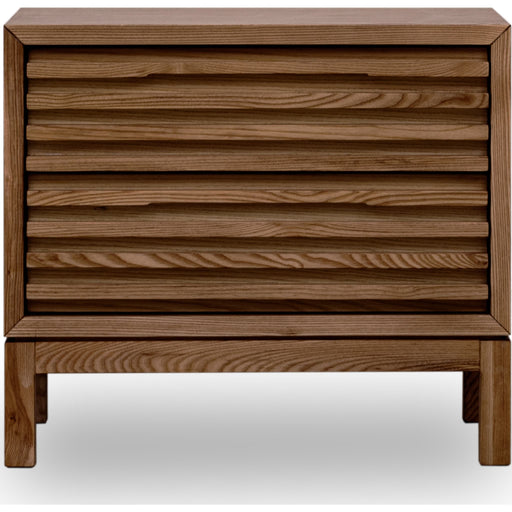 Modus Furniture Tanner Two Drawer Ash Wood Nightstand in Roux 655450444920 QPUA81 Image 1