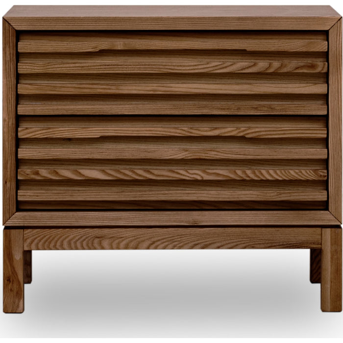Modus Furniture Tanner Two Drawer Ash Wood Nightstand in Roux 655450444920 QPUA81 Image 1